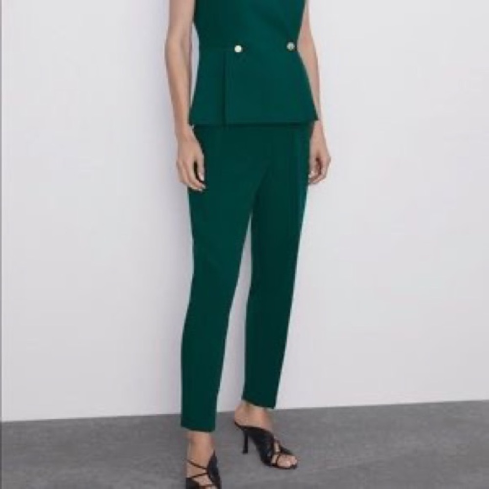 Zara high waisted pants with darts, bloggers fav